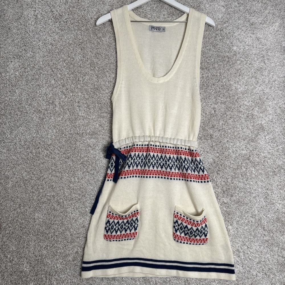 Funky People Retro Pattern Dress XL vintage women Tie